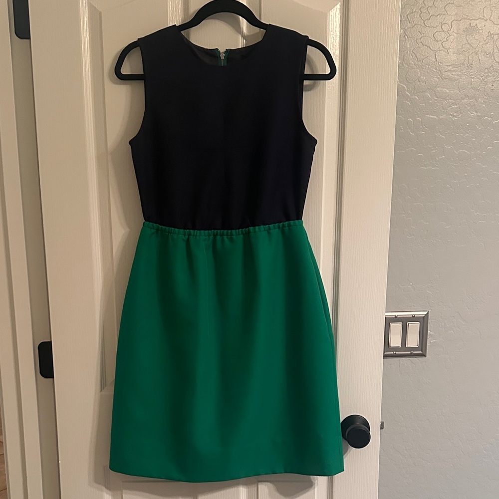 Marc by Marc Jacobs Navy and Green Sleeveless Dress Size 4